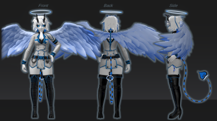 Angel outfit ref sheet pose 2