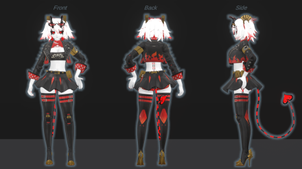 Burnice themed outfit ref sheet