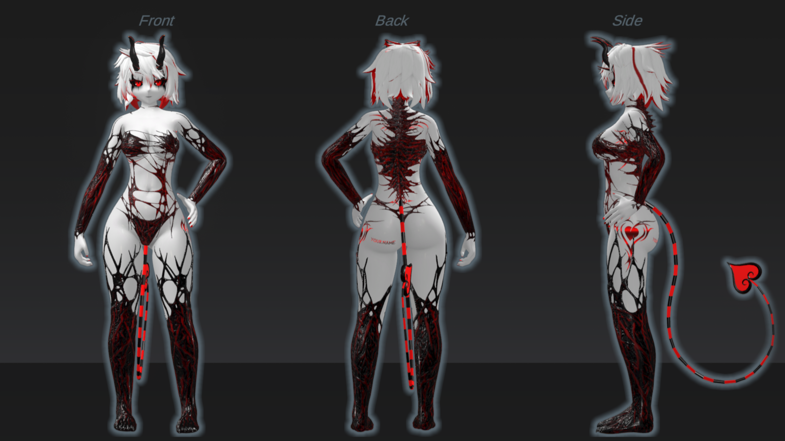 Carnage inspired outfit ref sheet