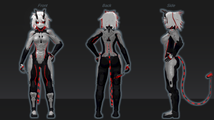 Spartan suit outfit ref sheet